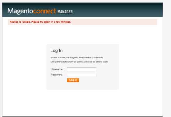 magento-connect-login-error